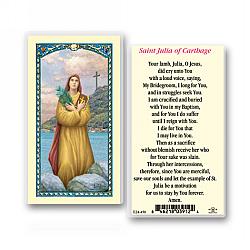 St Julia Laminated Prayer Card