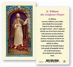 St William Laminated Prayer Card