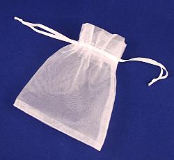 Organza bag - small white