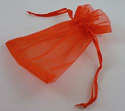 Organza bag - medium red
