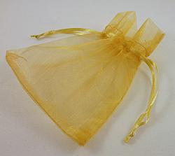 Organza bag - medium gold