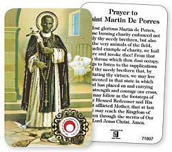 St Martin de Porres Relic Prayer Card