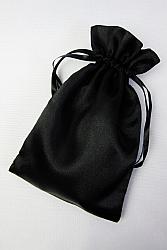 Satin Chapel Veil Carrying Bag - Black
