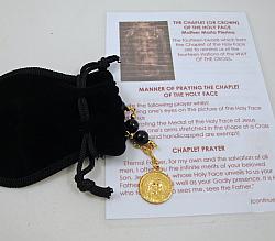Holy Face Chaplet - onyx beads