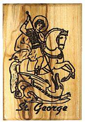 St George olive wood fridge magnet