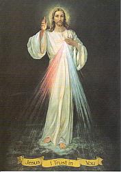 Divine Mercy Image - Romanian - 8x10