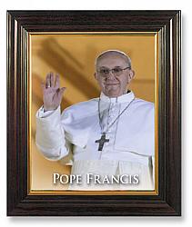 Pope Francis - Wood Framed Print - large