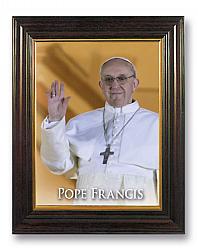 Pope Francis - Wood Framed Print - medium
