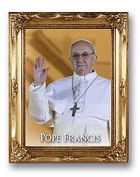 Pope Francis - Wood Framed Print - ornate