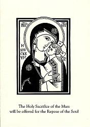Mass Intention Card: Repose of the Soul - Madonna and Child