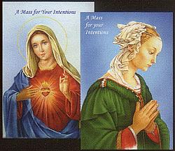 Our Lady Mass Intention Card