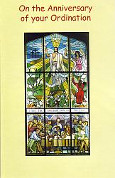Anniversary of Ordination Card - Stained Glass Window