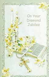 Diamond Jubilee Card - Yellow/Grey