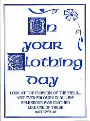 On your Clothing day Card