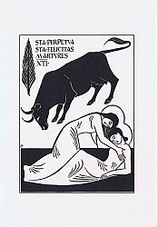 Card, Saint Perpetua and Saint Felicitas