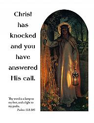 Welcome to Our Church Card - Christ has knocked