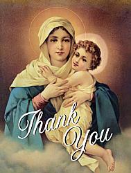 Madonna and Child Thank You Card