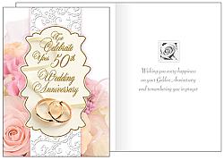 Golden Wedding Annivesary Card - Celebrate