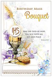 Birthday Mass Bouquet Card