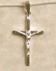 Crucifix pendant - sterling silver