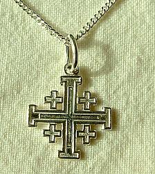 Jerusalem cross - sterling silver with chain