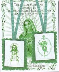 Green scapular - pinked edges