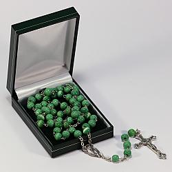 Glass Rosary beads - green