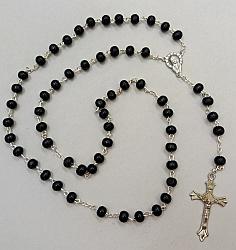 Loose Rosary - Black wood beads x 12