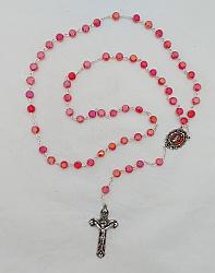 Crystal Rosary Beads - ruby