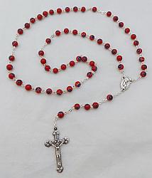 Murano Glass Rosary Beads - red