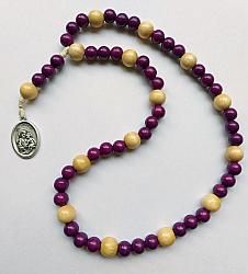 St Joseph Chaplet - wood beads