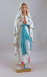 Our Lady of Lourdes Statue, 12 inch plaster