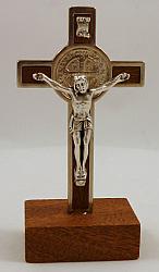 St Benedict standing crucifix - 3.5 inch