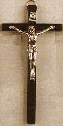 Crucifix - black - 6 inch