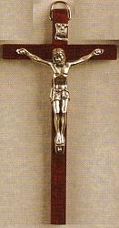 Crucifix - brown - 6 inch
