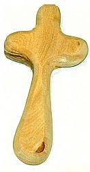 Holy Land Olive Wood Holding Cross - 3.5 inches