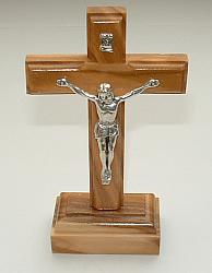 Olivewood Standing Crucifix - 4.5 inch