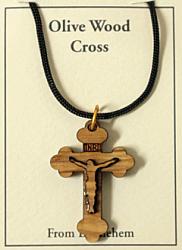 Olive wood Holy Land Crucifix