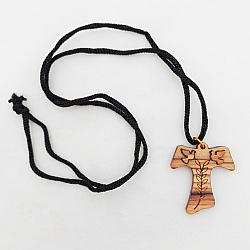 Olive wood Tau/Peace Cross