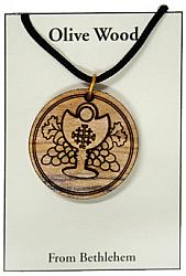 Olivewood Eucharist Medallion