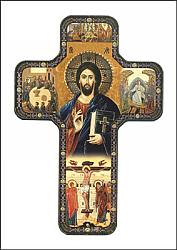 Wood Icon Cross - Christ