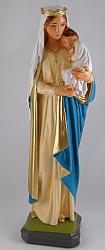 English Madonna and Child Statue, 16 inch plaster