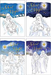 Deluxe Christmas Card Pack - Silent Night (pack of 12)