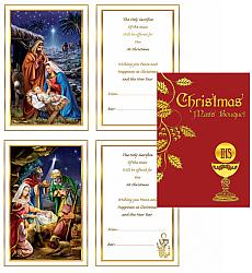 Christmas Card Pack - Deluxe Mass Bouquet - Nativity (single card)